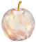G. Wurm Dekoleuchte Apfel (S) Glas, Pink Weiss gepunktet, Apfel Lampe mit LED Lichterkette, Dekolampe, Tischleuchte, Apfellampe
