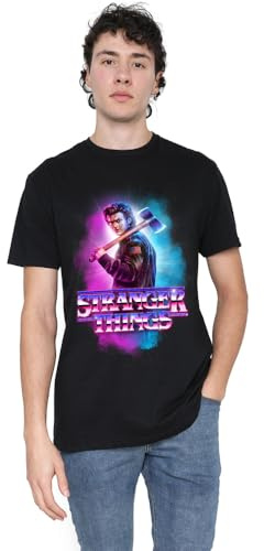 Stranger Things Steve Harrington - Metall Burst Unisex T-Shirt schwarz