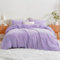 Nayoroom Winter Bettwäsche 155x220 Flieder Lila Biber Cashmere Touch Fleece Plüsch Bettbezug 2 Teilig Warm Flauschig Violett Microfaser Winterbettwäsche mit Reißverschluss und 1 Kissenbezug 80x80 cm