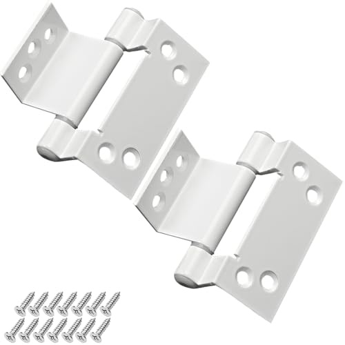 Monlech UPVC Door Hinge Heavy-Duty Aluminium Alloy Hinge for Casement Doors, PVC Doors & Windows, White (Medium Size)