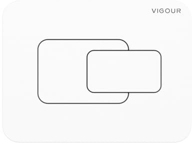 VIGOUR WC-Betätigungsplatte DEE indvidual 1.0 magnetisch für Einwurfschacht weiss | V1DEE