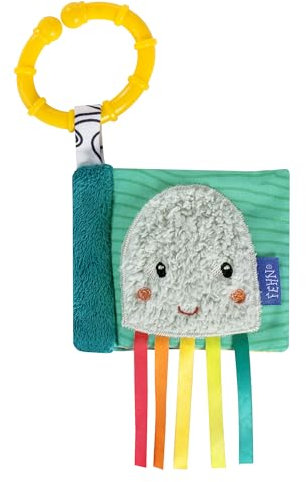 Fehn Mini-Knisterbuch Tintenfisch – Mini-Fühlbuch mit Natur-Motiven: 6 Seiten mit spannenden Materialien & Funktionen zum Fühlen, Greifen und Staunen - EIN Perfekter Begleiter für zuhause & unterwegs