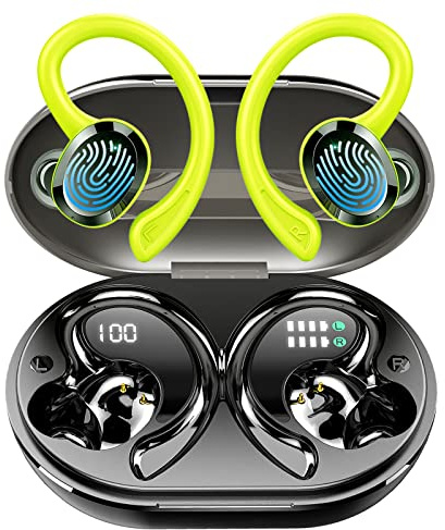 Rulefiss Cuffie Bluetooth, Auricolari Bluetooth Sport con Stereo HiFi, Cuffie Senza Filo per Running/Palestra