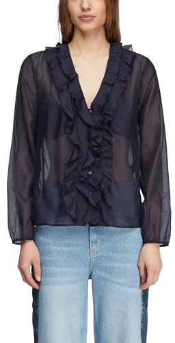 Comma Lyocell-Bluse mit Volants
