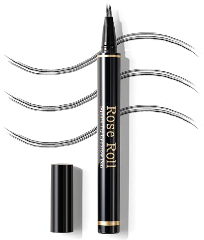 Rose Roll Augenbrauenstift Microblading Wasserfest Augenbrauenstift Haarfeine Linien Definieren Sie einen hochnatürlichen Make-up, 01 Naturbraun