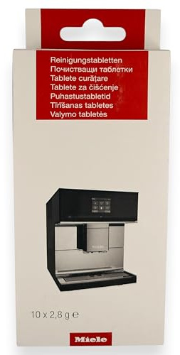Miele Pastillas de Limpieza para Cafeteras Automáticas y Máquinas de Café Espresso, 10 Pastillas de 2,8 Gramos