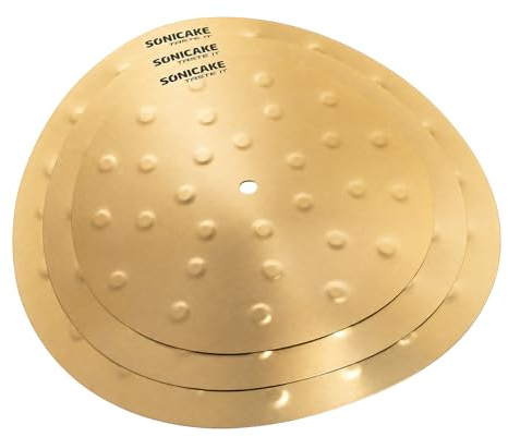 SONICAKE Juego de Platillos Apilables Clap Stack Effect 3 piezas | 11+13+15 aleación de latón macizo para batería, práctica, estudio y directo