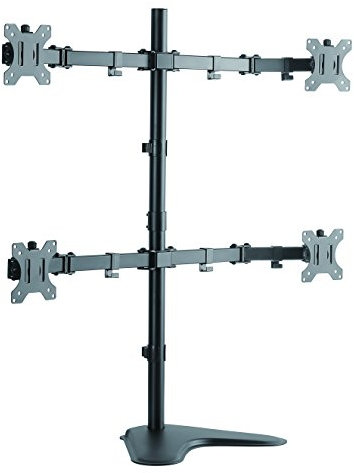 LogiLink BP0046 4-fach Monitor-Schreibtischständer 33-81,3 cm (13-32 Zoll) schwarz