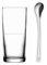 Topkapi 250.654 Longdrink 4-teilig Glas-Set Manhattan - XXL-Gläser mit Löffel für Cocktail, Latte Macchiato, Longdrink, Mojito, Saft, Wasser, Höhe ~16 cm, 48 cl, Edelstahl-Löffel