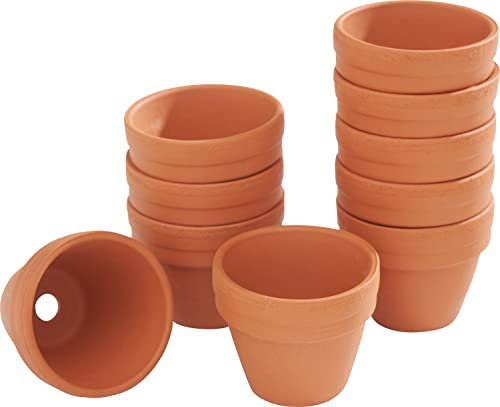VBS Blumentopf TERRAKOTTA Ton-Töpfe Pflanztöpfe Übertöpfe versch. Größen Innen-Ø 2 cm, 10 Stück