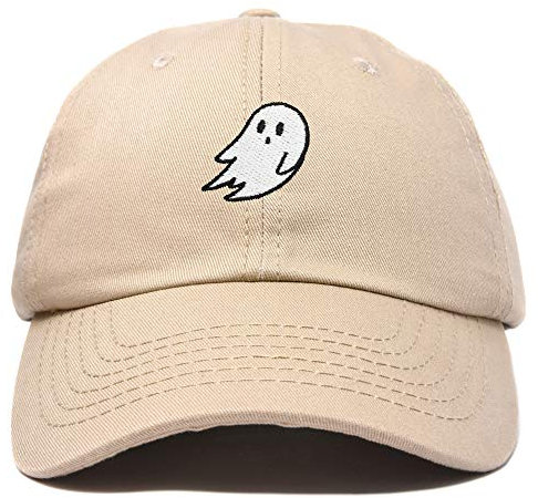 DALIX Ghost Stickerei Papa Hut Baseball Cap Cute Halloween, Khaki, Einheitsgröße