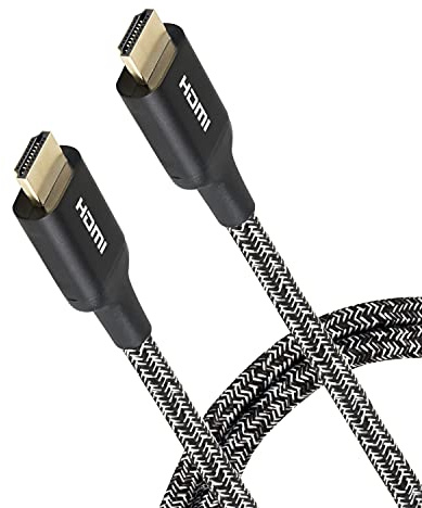 Philips Câble HDMI certifié premium 1,8 m 1080p 120Hz 4K 60Hz Ethernet HDMI 2.0 18 Gbps Connecteurs dorés Câble tressé pour TV, moniteur, ordinateur portable, PS4, PS5, Xbox One X S, SWV6220P/27