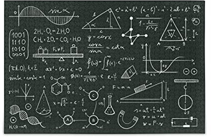 Black White Math Calculate Formula Jigsaw Puzzle 1000 Piece for Adults Large Puzzle for Teenager Gift Artwork Home Decor