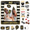 40th Foto Requisiten und aufblasbarer Rahmen,34 Stücke Fotobox Accessoires Fotokabine für 40.Geburtstagsfeier,Party Foto Booth Props Mix von Kappen,Weinglas,Lippen Stift,Krawatte,Kronen und mehr