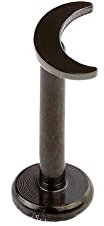 BlackAmazement 316L Edelstahl Labret Ohrstecker Tragus Helix Monroe Piercing Halbmond Crescent Sichel Mond Moon Silber Gold Schwarz Damen (Farbe Schwarz - Stablänge 10mm)