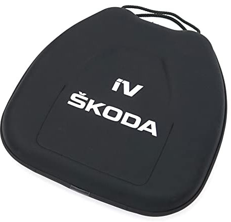 Skoda 000087317BQ Tasche Ladekabel Aufbewahrungstasche Ladekabeltasche, mit iV Logo, Schwarz