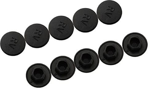 Yundxi 10 Stück Fahrrad Kurbelschrauben Abdeckkappen, Schraubenkappen für MTB, Mountain Road Fahrrad, Mountainbike (Schwarz M5)
