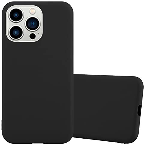 Cadorabo Hülle kompatibel mit Apple iPhone 14 PRO Schutzhülle TPU Silikon Case Candy Design Slim Kratzfest Weiche Gummi mit Rundumschutz Case Hülle für iPhone 14 PRO in Schwarz