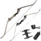 30-70lbs Takedown Recurve Bogen 60 Zoll Bogenschießen Recurve Bogen Set Metall Riser Jagdbogen Langbogen für Erwachsene für die Jagd im Freien (70lbs, Schwarz)