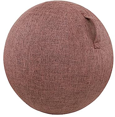 Vozoor Sitzball Abdeckung,55cm Braun Gymnastikball Bezug für Sitzball Fitnessball,Faltbar Sitzbälle Stoff Bezug - für Fitnessball Pilates Yogaball/Büroball Balance Ball