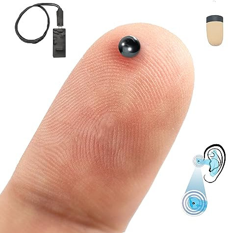PingaOculto Auricolari Spia Bluetooth per Esami Nano Mini Auricolare Invisibile Nascosto per Cellulare con Microfono - Micro Cuffie Invisibili Piccolo (Auricolari Spia Nano V8 + VIP Pro SuperMini)