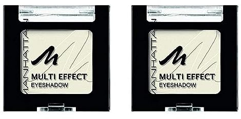 Manhattan Multi Effect Eyeshadow – Weißer, matter Lidschatten in handlicher Dose, farbintensiv und langanhaltend – Farbe Ice Eyes Baby 101C – 1 x 2g (Packung mit 2)