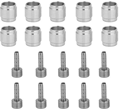 Akozon 10-teiliges Hydraulisches Schlauch-Oliven-Verbindungsstück-Einsatz-Set für Scheibenbremsen-Teile, Komponenten, 15,2 cm, für AVID SRAM-Ersatzteil