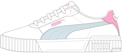 PUMA Fille Carina 2.0 Jr Baskets,Puma Goutte de Rosée Blanche Rose Lilas,35.5 EU