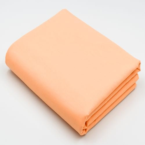 Stoff Virginia Tex, Meterware, Baumwollstoff 100%, große Breite 240 cm, Baumwollstoff 100% Oeko -Tex Standard 100 Unifarben zum Nähen (Peach Fuzz 69, 200 cm)
