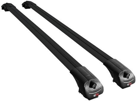 Kompatibel mit Volkswagen Golf (7) Variant 2013-2019 Relingträger ACE-1 Dachträger Gepackträger SCHWARZ