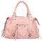 Gave Lux GLX220609023FBG Sac à bandoulière en daim véritable fabriqué à la main en Italie - Couleur noisette - 41 x 28 x 13 cm, rose