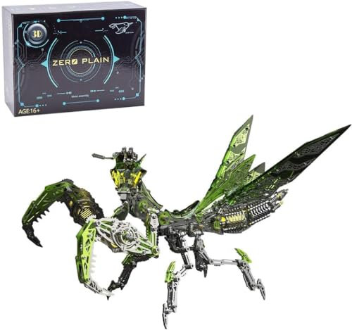 3D Metall Puzzle Modellbausatz, Gottesanbeterin Metal Modell Bausatz, DIY Edelstahl Mechanische Insekten Tier Modell, 3D Puzzle Metall Spielzeug, Dekorationen Geschenk für Erwachsene und Jugendliche