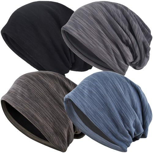 EINSKEY Beanie Herren Damen Dünne Mütze, Leicht Atmungsaktiv Sportmütze Übergangsmützen für Joggen, Fahrradfahren, Schlafen, Haarausfall, Chemo
