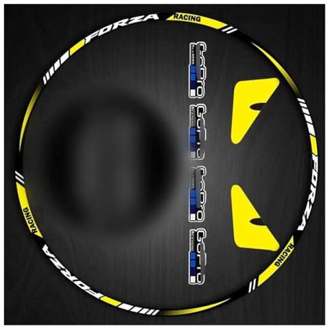 Für Ho&nda FORZA 125 250 300 350 750 Reflektierendes Motorradzubehör Radreifenmodifizierungsaufkleber Nabenaufkleber Felgenstreifenband Felgenrandaufkleber(2)