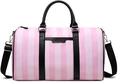 Ds UUby Borse Tote da donna, Borse a Spalla in Tela, Grande Capacità Borse Tote con Cerniera, Tote Bag per Lavoro Scuola Viaggio (Pink)