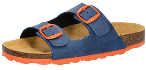 Lico Unisex Kinder Bioline Kids Pantoletten, Blau Orange, 41 EU