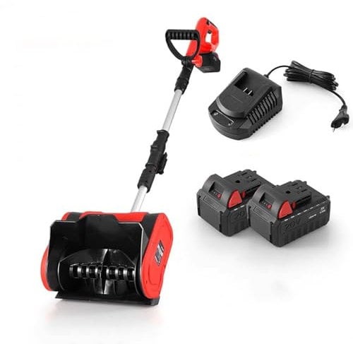 KXJPIZIYB Spazzaneve Elettrico, Macchina Spazzaneve a Spinta Manuale, con Batteria da 20V e Caricabatteria, per la Comunità di Cortili di Strade Scolastiche