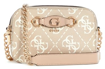 GUESS Izzy Camera Bag Sand Logo