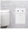 Modernes Edelstahl-Nischen-Toilettenpapier-Aufbewahrungsregal, wasserdicht, Dusch-Nischen-Organizer für Badezimmer, Aufbewahrung, Shampoo, Toilettenartikel, Weiß (50 x 30 x 14 cm)