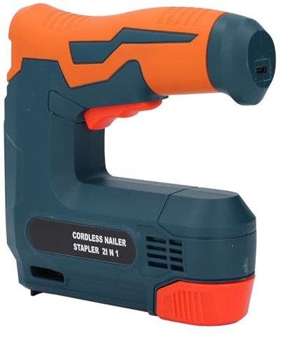 Electric Staple Guns, 2 in 1 Nail Guns Battery Powered with 1000Pcs Charging Cable and Nails, Cordless Upholstery Staple Guns for Wood, Brad Nailer for Carpentry, Crafts,