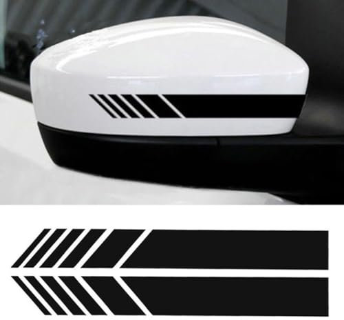 MYTZNB 2pcs Autospiegel Aufkleber,kompatibel mit Citroen C1 C2 C3 C4 Saxo Xsara Berlingo Picasso,Autozubehör,1-Black