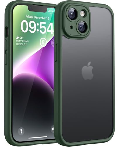 TOCOL für iPhone 14 Hülle, Vollständiger Kameraschutz Stoßfest Kratzfest Handyhülle für iPhone 14 Case, Alpengrün