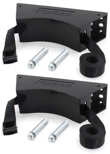 Comphic Propane Bottle Holder Wall Mount Gas Bottle Holder Gas Bottle Holder with Screws Set of 2