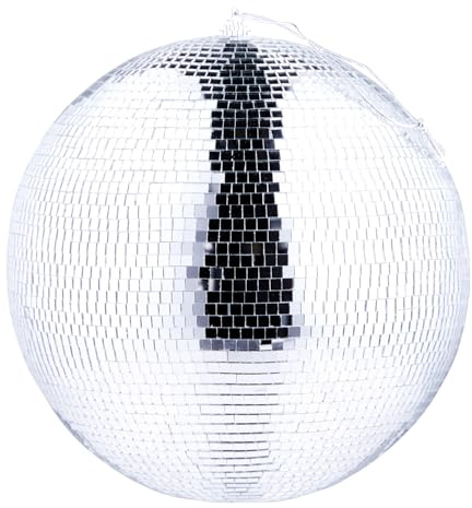 BUTLERS Spiegelkugel Glas - Disco - | Farbe Silber - ø20 cm - Disco-Spiegelball für Bar & Wohnzimmer - Retro-Dekokugel für Partydeko & Lichteffekte
