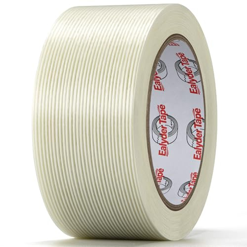 1 Rolle Glasfaser Filamentband 50mm x 27,4m Hochbelastbar für Verpackung | Glasfaserverstärktes Umreifungsband für schwere Verpackungen. Hohe Zugfestigkeit, starker Kleber, für Bündeln & Sichern.