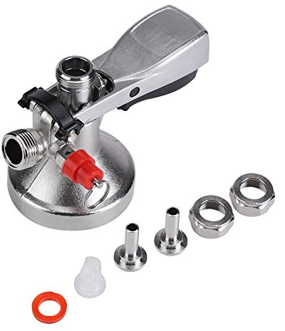 Vibrivio G Typ Fassanschluss Edelstahl Bierzapfanlage mit Luftventil | Durchlaufkühler für Bierfässer | Zapfhahn Set für Hausbar und Gastronomie (8mm Anschluss)