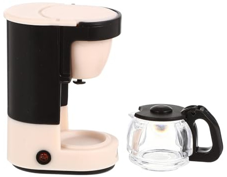 ERINGOGO 12 Mini Cafetière Rose Compacte Légère, Accessoires Cuisine pour Maison de Poupée, Décoratif Réaliste pour Jeu de Rôle et Collection