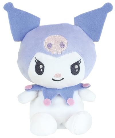 Jemini | Plüschtier Kuromi 13 cm | waschbares Baby-Schmusetuch | Offizielles Sanrio-Lizenzprodukt | Kawaii Lernspielzeug ab der Geburt | Geschenkidee für Kinder Geburtstag Weihnachten | 024635
