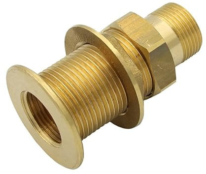 Stabilo-Sanitaer Behälterdurchführung DN25 1 Zoll Messing Durchführung IBC Behälter Regentonne Regentonnendurchführung Behälteranschluss Tankanschluss