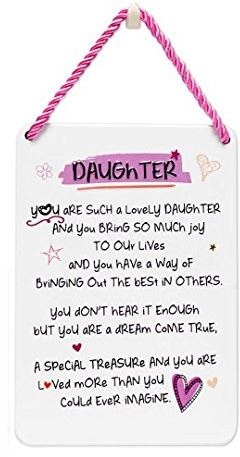 Inspired Words Plaque - Daughter Gift Ideas